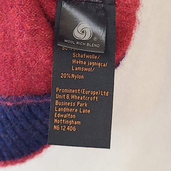 Simon Carter Men's Sweater Red Medium Wool Nylon Cable Knit London - Picture 5 of 10